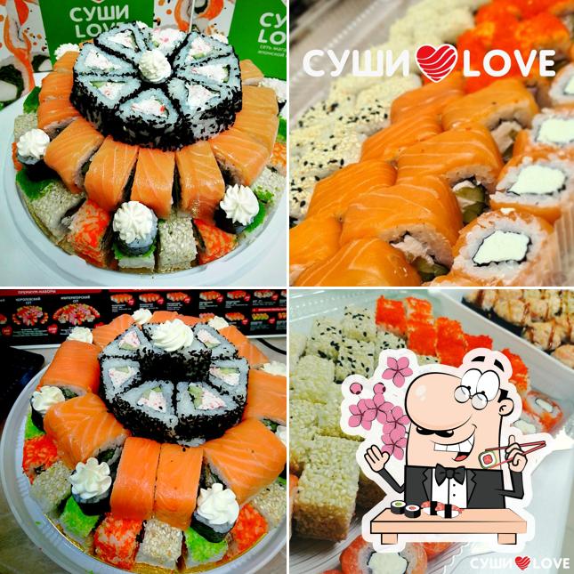 Les sushi sont offerts par Суши Love