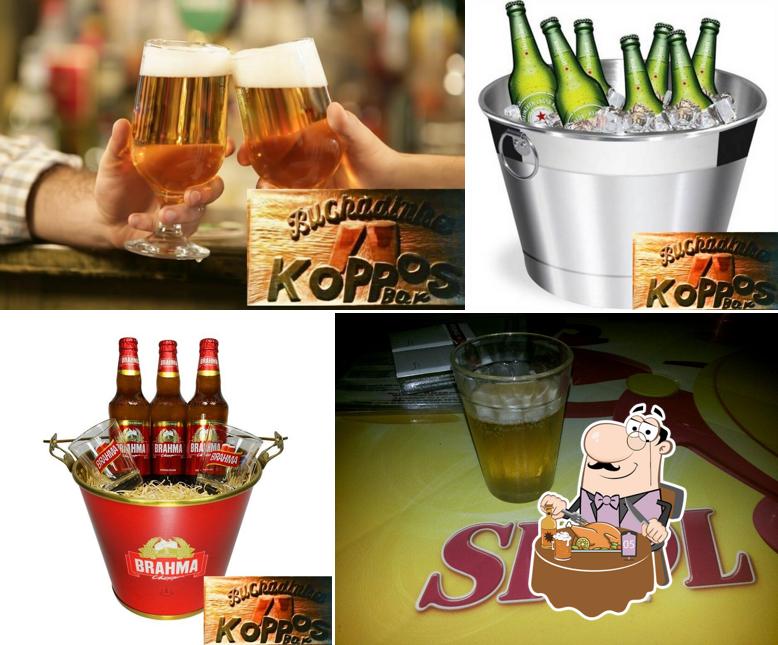 Buchadinha Koppos Bar serve uma variedade de cervejas