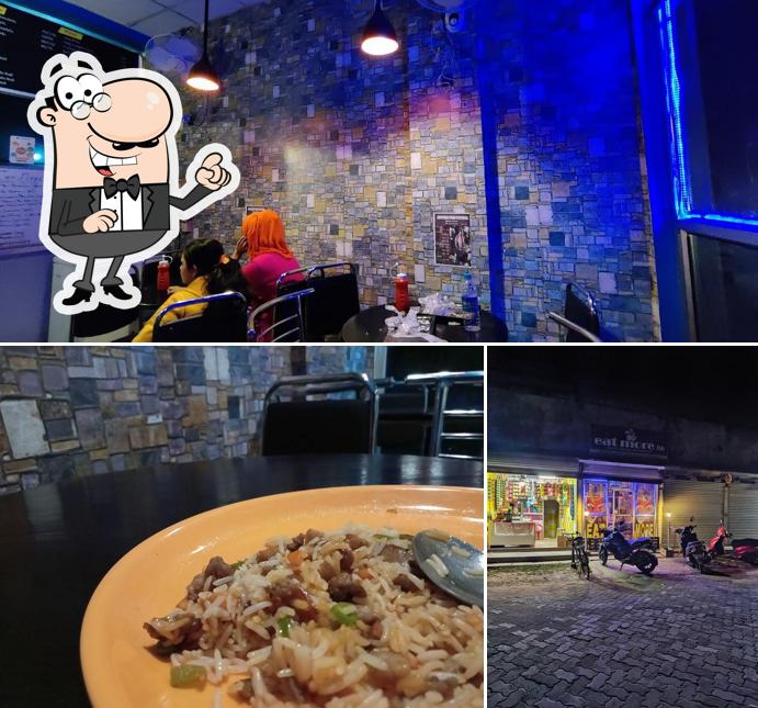 The restaurant's interior and exterior
