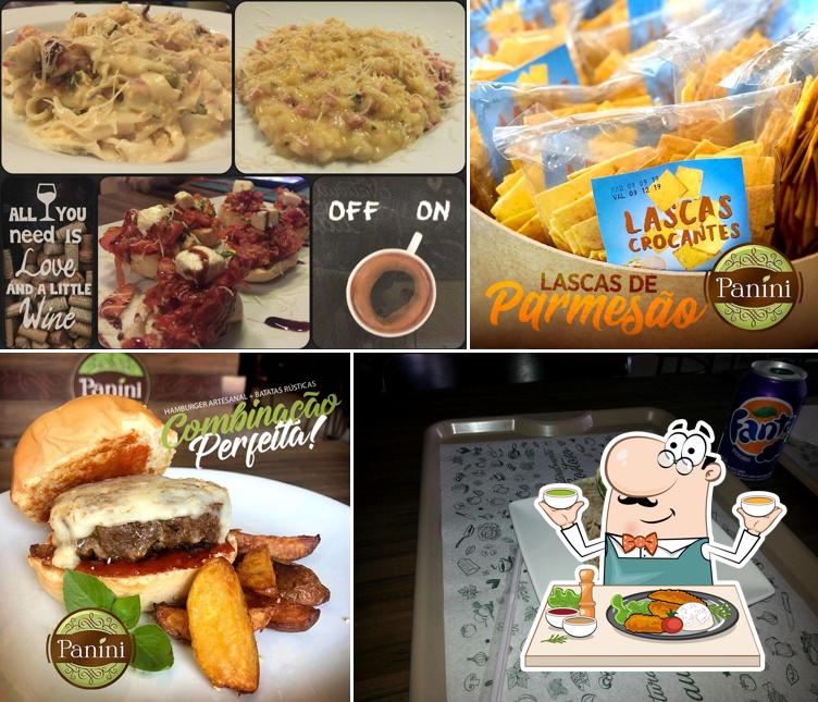 Nachos, hambúrguer e bruschettas em Panini