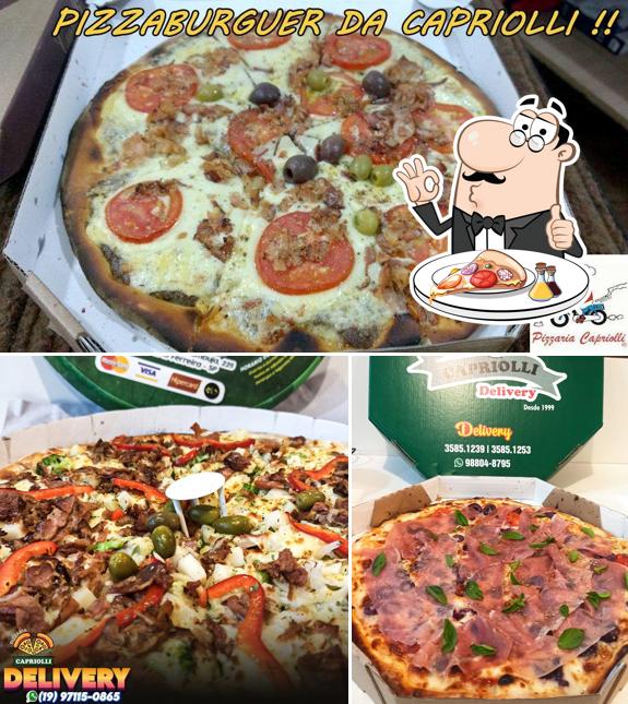 No Pizzaria Capriolli, você pode pedir pizza