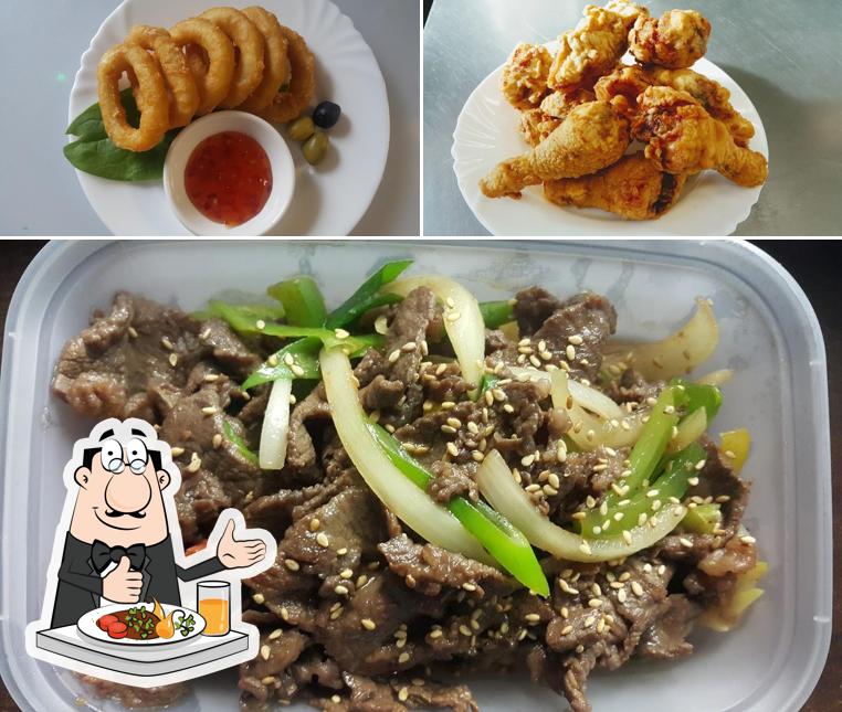 Food at Korean BBQ (K.BAP Restaurant)