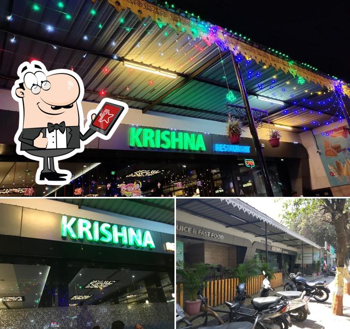 The exterior of Krishna Restaurant
