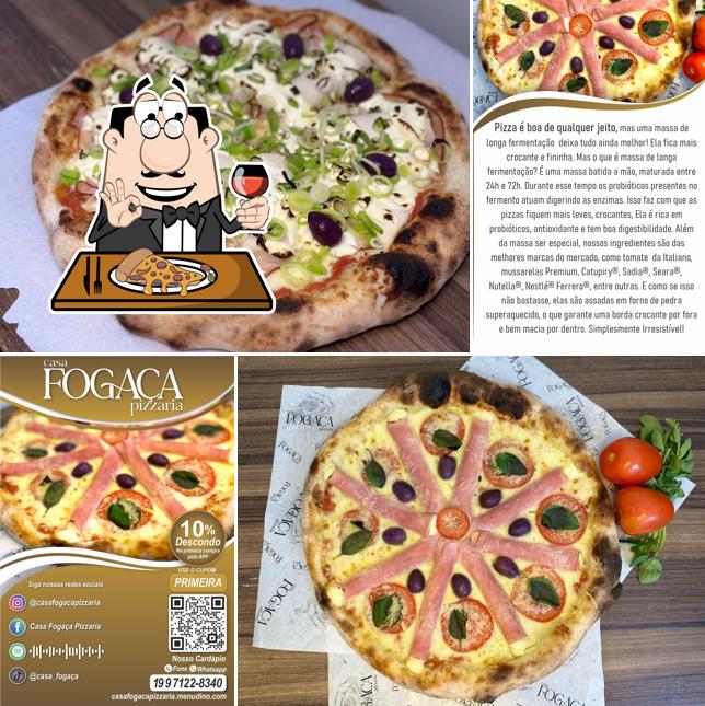 Peça pizza no Casa Fogaça Pizzaria