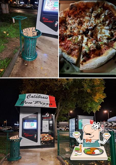 Distributeur Jen' pizza le Calabrais Z.I 24h/24 se distingue par sa nourriture et extérieur