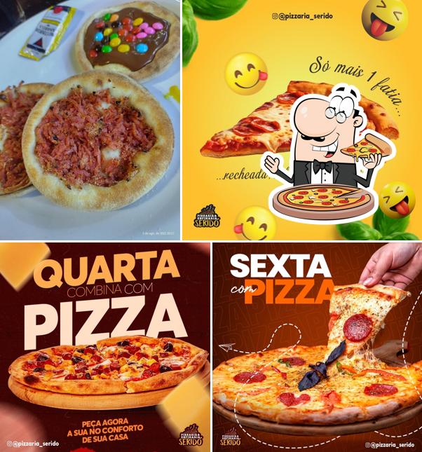 Experimente pizza no Pizzaria e Esfiharia Seridó