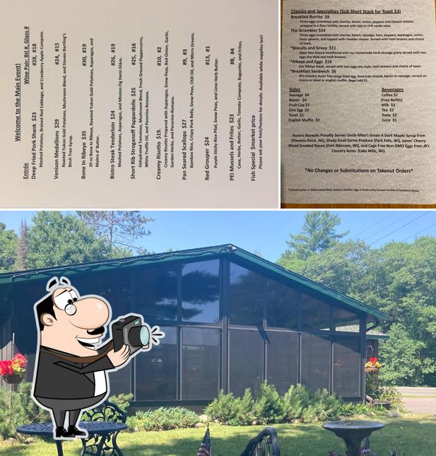 Aurora Borealis Restaurant in Manitowish Waters Restaurant menu and