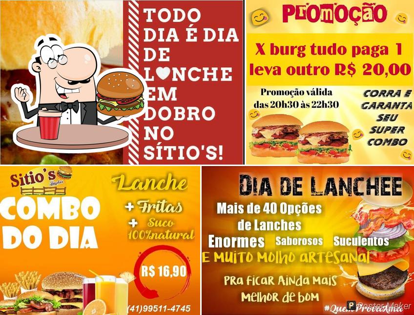 Peça um hambúrguer no Sítio's Fast Food