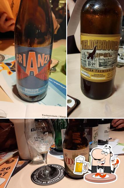 Vous pouvez prendre une pinte de bière blonde ou brune