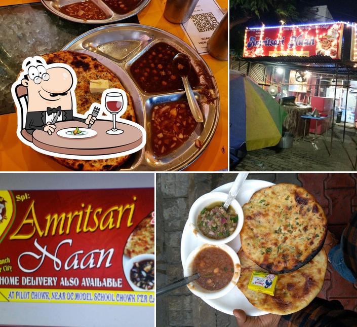 Food at Amritsari naan