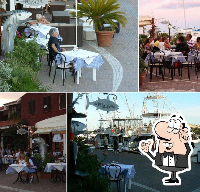 Gli interni di Trattoria dal Pescatore