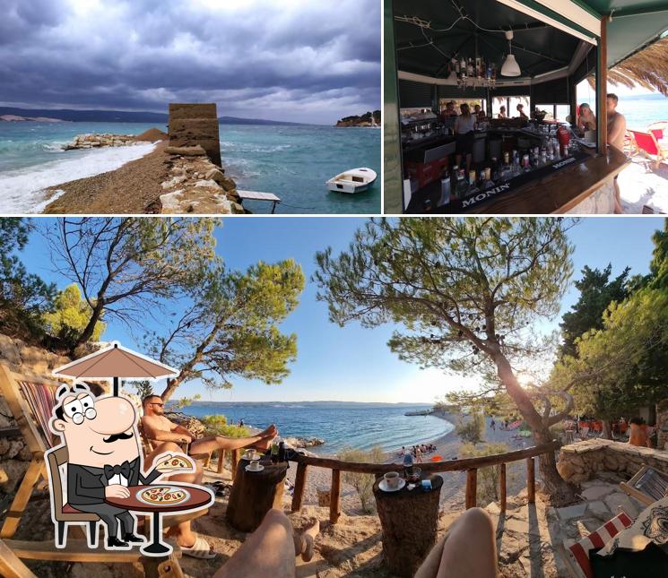 La immagine di esterno e bancone da bar da Beach bar "Morska vila"