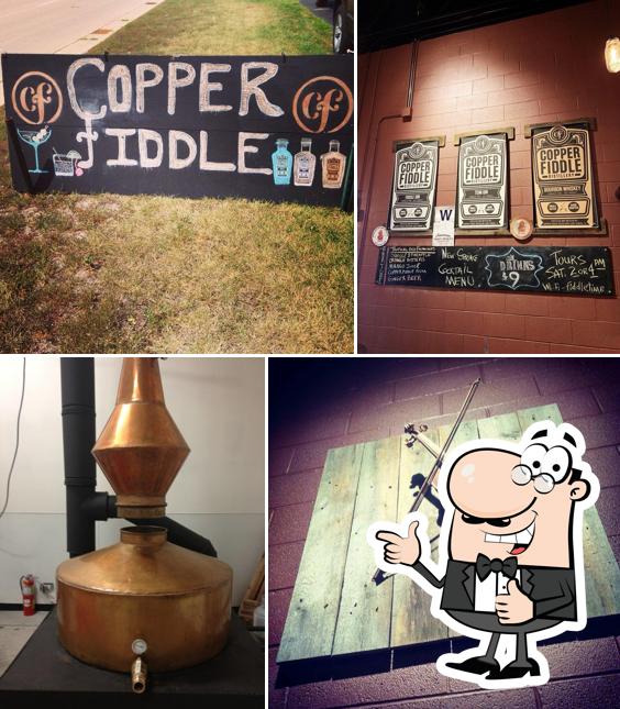 See this picture of Copper Fiddle Distillery