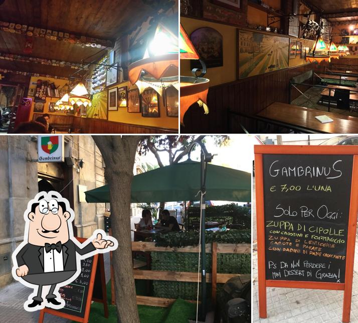 La foto di interni e lavagna da Pub Gambrinus dal 1993 a Sassari