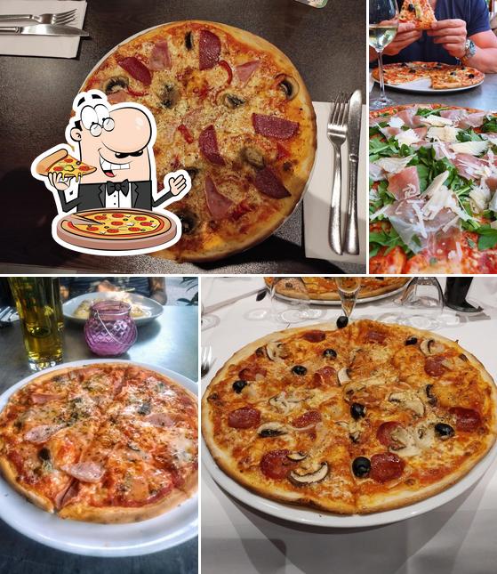 Elige una pizza en Baristo Ristorante Mannheim