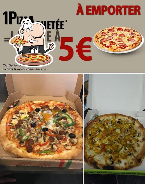 Choisissez des pizzas à Pizza Cambon