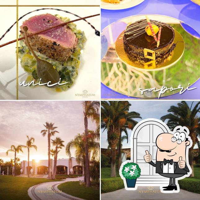 La immagine della esterno e cibo di Nymphaeum Ricevimenti