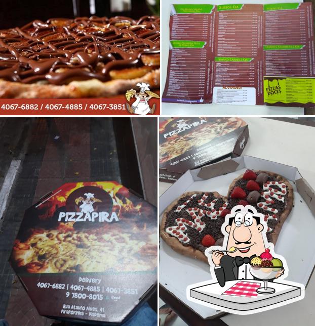 Pizza Pira provê uma escolha de pratos doces