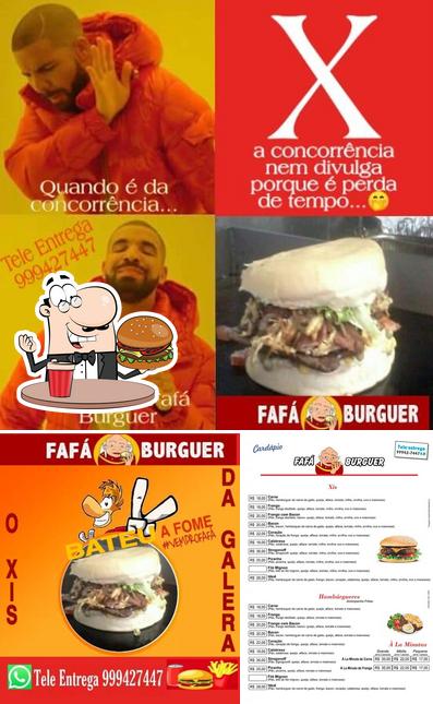 Peça um hambúrguer no Fafa Burguer