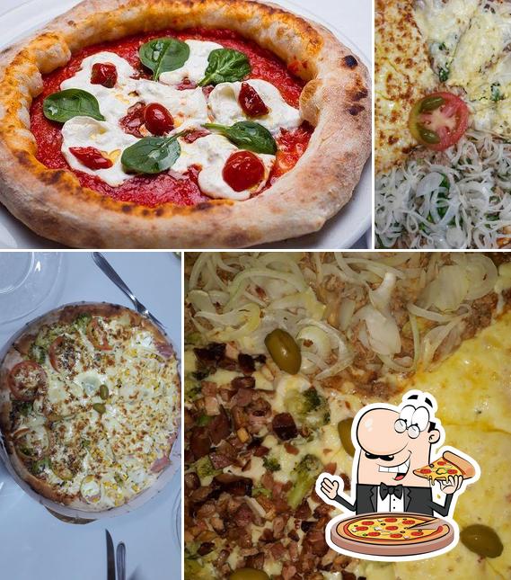 Escolha pizza no Pizzaria Carrielli