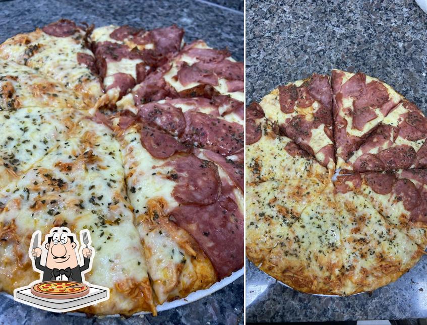 Escolha diferentes variedades de pizza