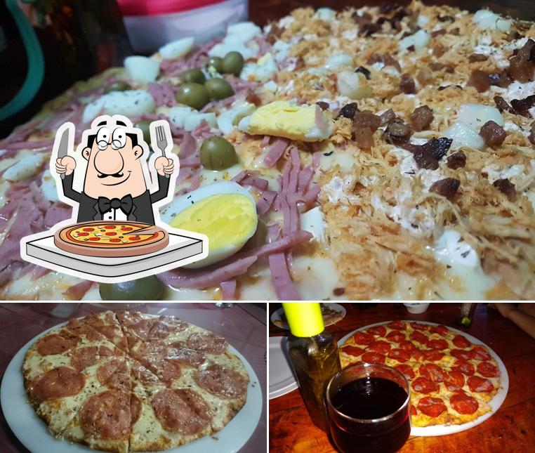 Escolha pizza no Pizzaria Crocante Massa Fina Oliveira da Barra