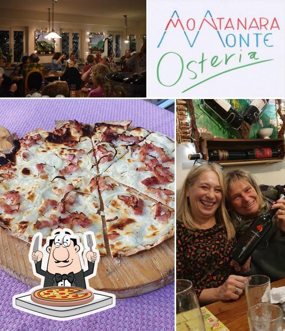 Essayez des pizzas à La Montanara, Osteria con alloggio, Monte