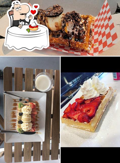 The Wafflers -Belgian Waffle Bar sert un nombre de desserts