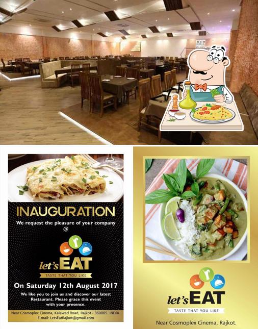 Check out the picture depicting food and interior at Let's Eat