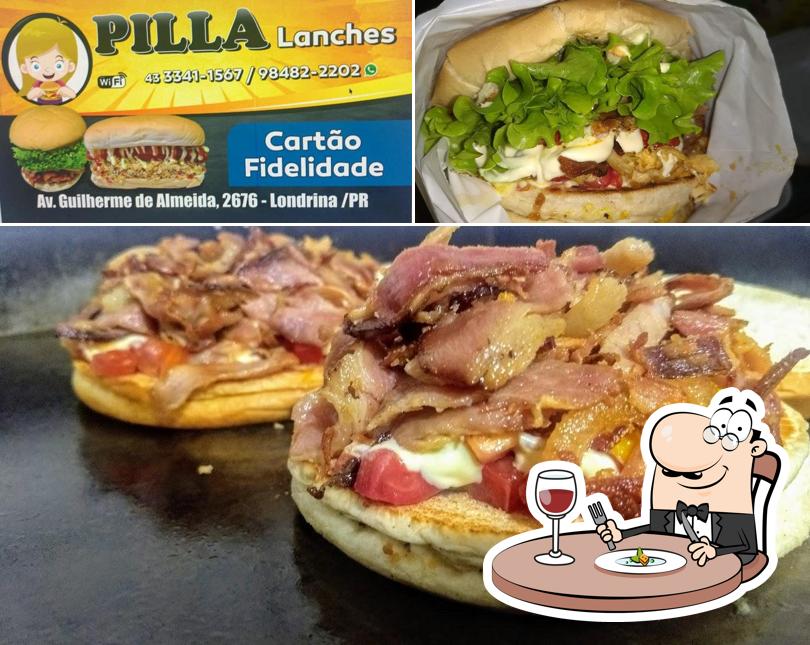 Sanduíche de carne de porco desfiada em Pilla Lanches