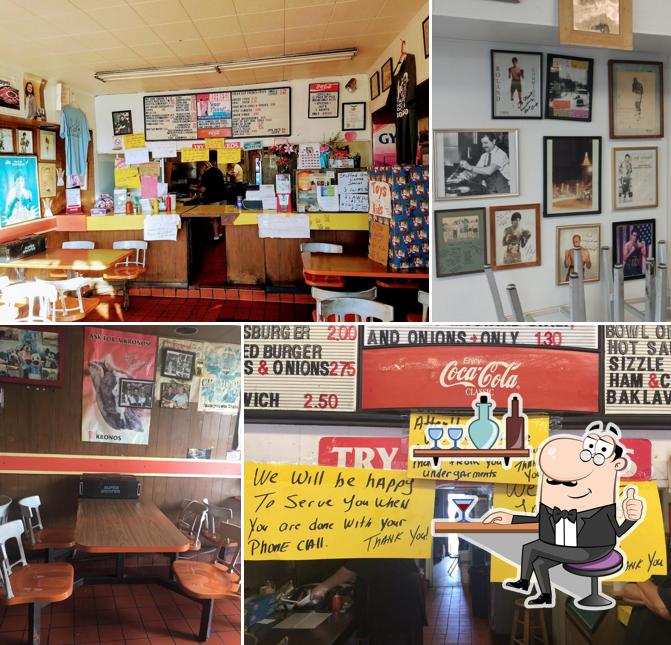 The interior of Jay's Famous Hot Dogs