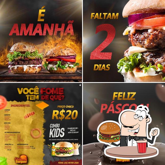 Os hambúrgueres do Seu Burguer Hamburgueria irão saciar uma variedade de gostos