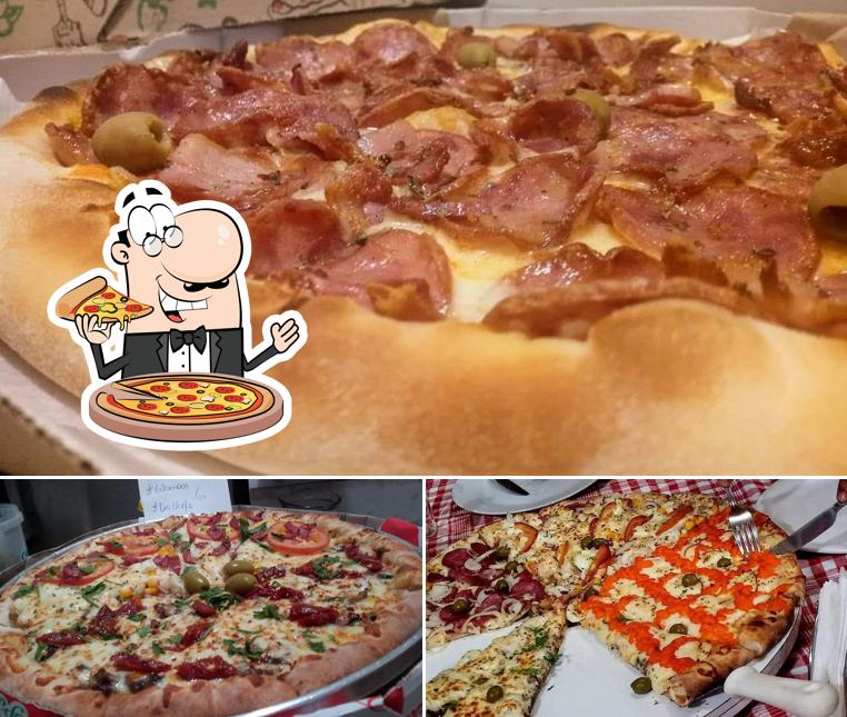 Consiga diferentes tipos de pizza