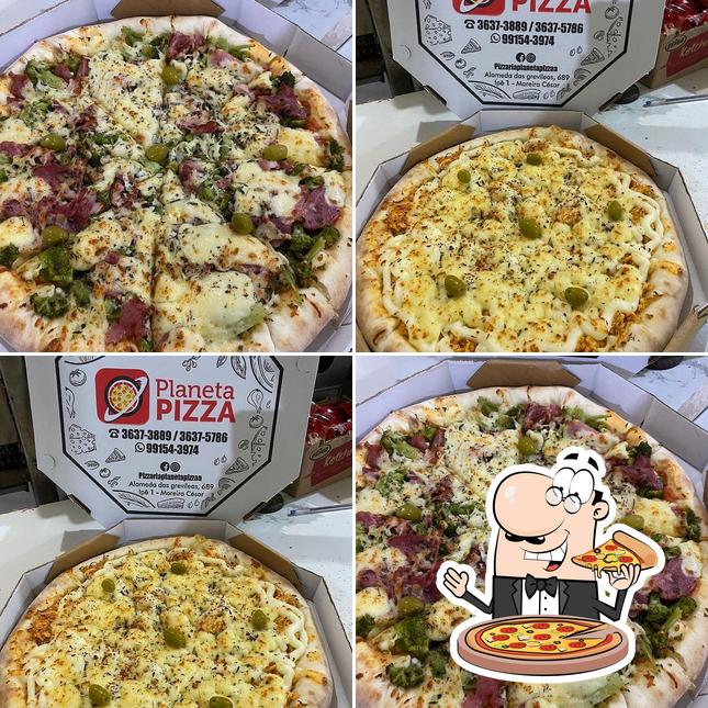 Consiga pizza no Pizzaria Planeta Pizza