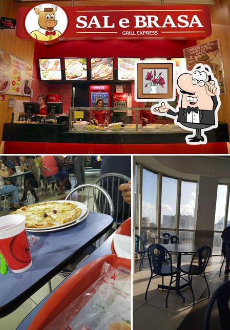 O interior do Sal e Brasa Grill Express Shopping Boa Vista