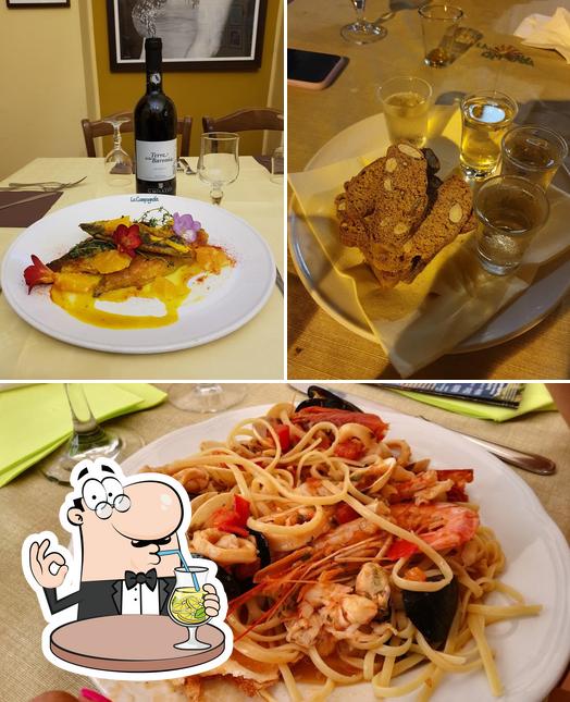 La bevanda e cibo del ristorante