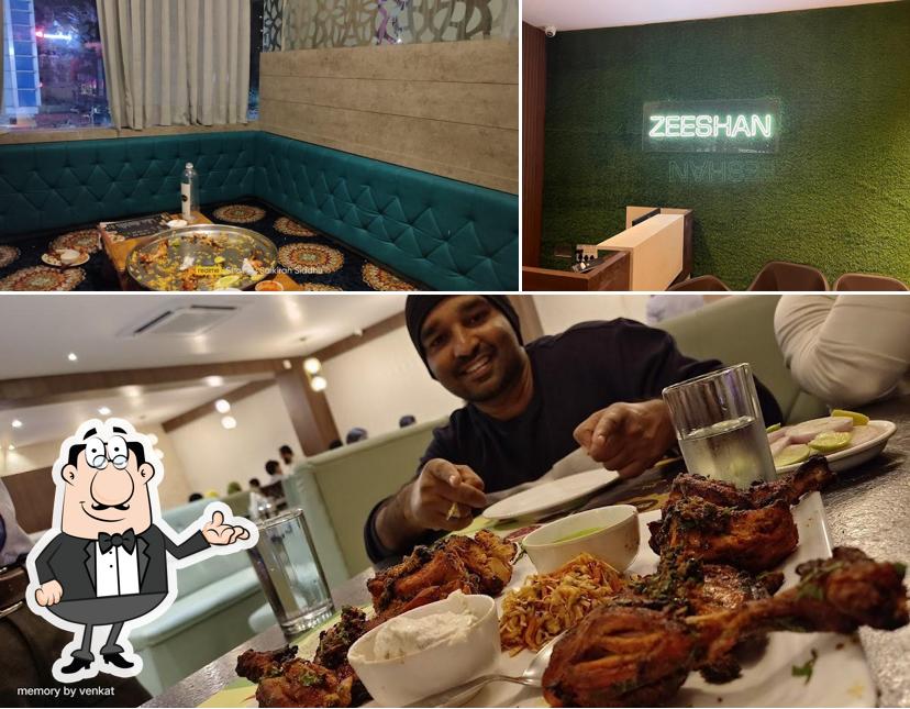 The interior of Zeeshan Restaurant Srikakulam- Apna Hyderabadi food