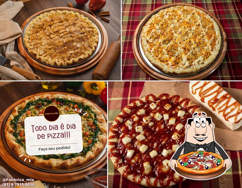 Escolha diferentes variedades de pizza