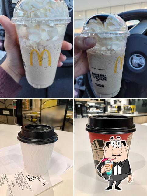McDonald's is distinguished by drink and food