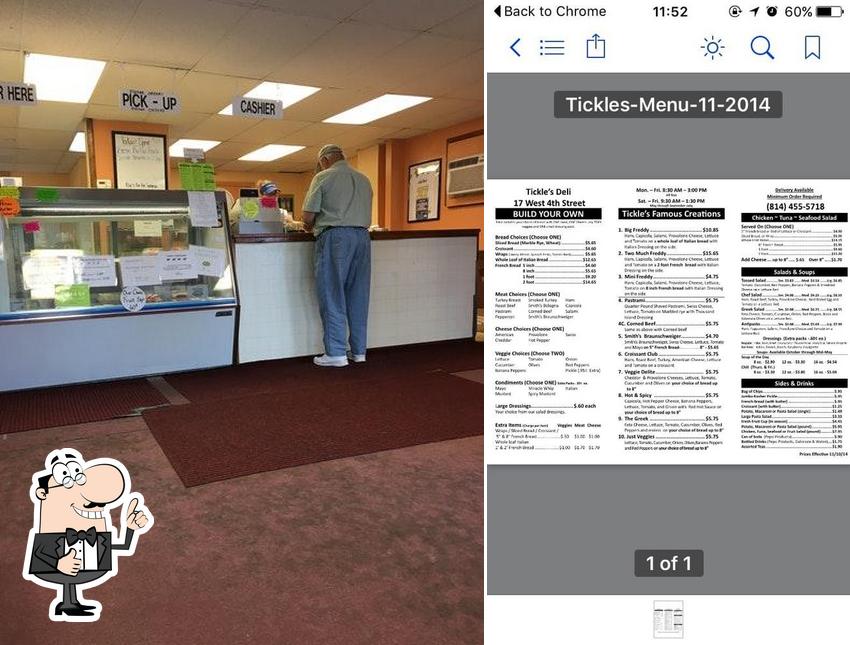 Tickle's II Sandwich Shop, Erie - Restaurant menu, prices and reviews
