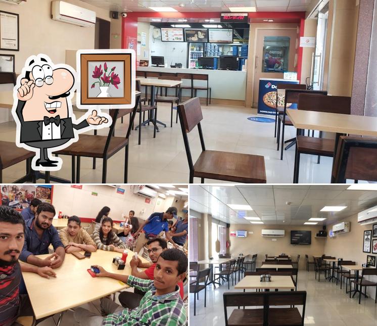 The interior of Domino's Pizza Vivekanand Wadi, Anand