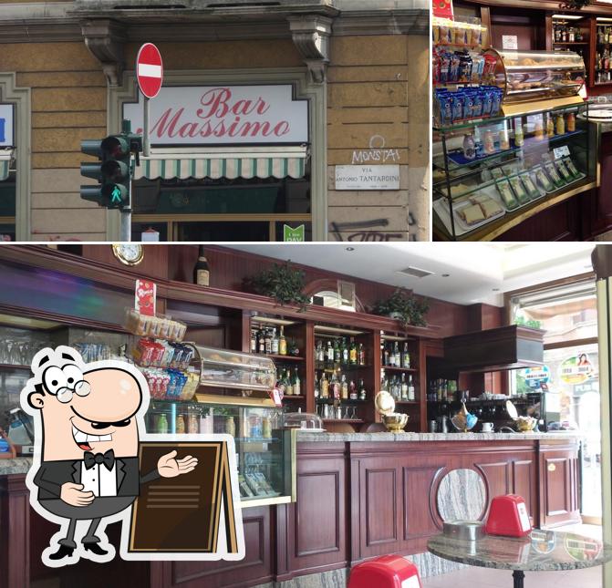 La esterno e cibo del ristorante