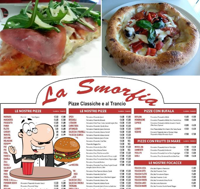 Ordina un hamburger a Pizzeria La Smorfia - Pizza classica e al trancio