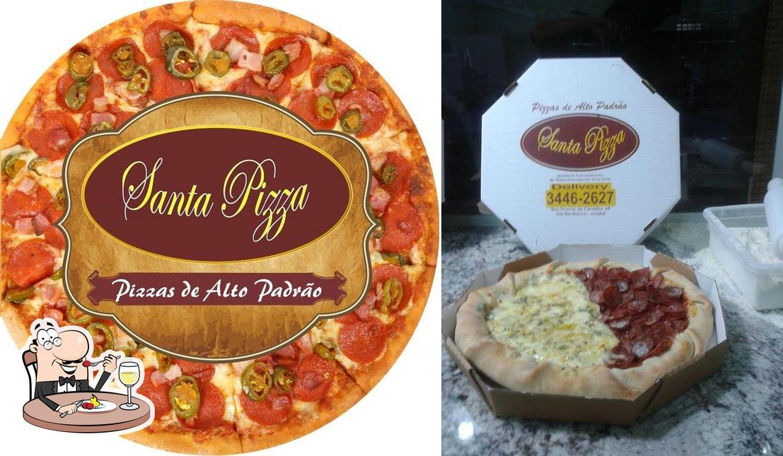 Comida em Pizzaria Santa Pizza