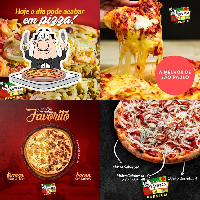 Escolha diferentes tipos de pizza