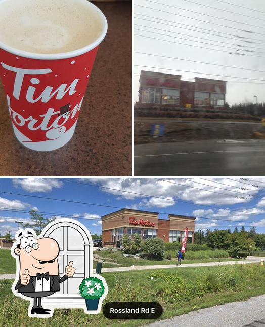 Parmi les différentes choses de la extérieur et la boisson, une personne peut trouver sur Tim Hortons