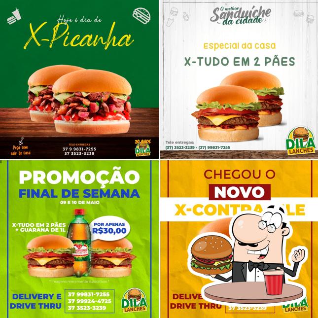 Peça um hambúrguer no Dila Lanches