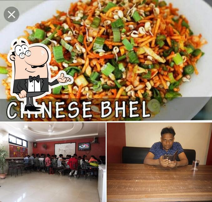 The image of interior and food at Chinese Corner Veg & Non veg