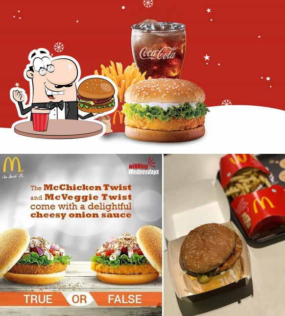 Try out a burger at McDonald's