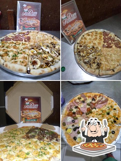 Escolha diferentes variedades de pizza